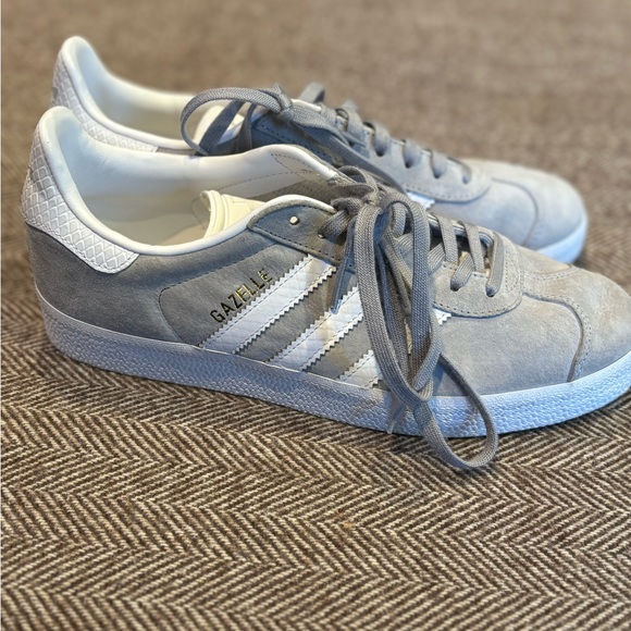 Adidas Gazelle Sneakers Size 7.5 Gray White - Picture 3 of 7